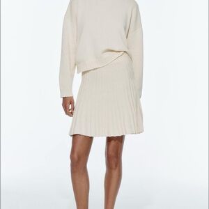 Zara Cream Knit Mini Skirt